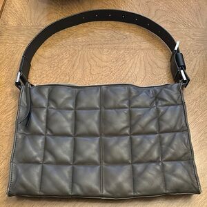 LAST CHANCE! AllSaints Quilted Shoulder Bag, Leather, Olive color, pre owned